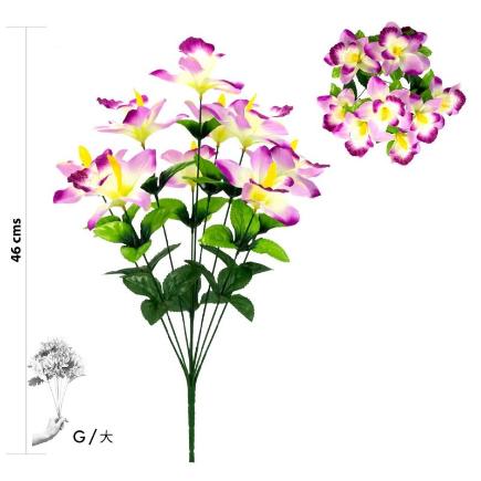 RAMO 9 ORQUIDEA 46 CM LILA
