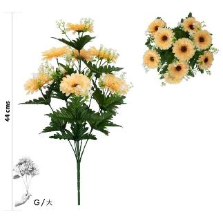 RAMO GERBERAS 9 TALLOS 44 CM MELOCOTON