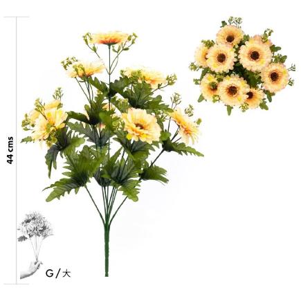 RAMO GERBERAS 9 TALLOS 44 CM CORAL