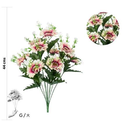 RAMO GERBERAS 9 TALLOS 44 CM MORADO