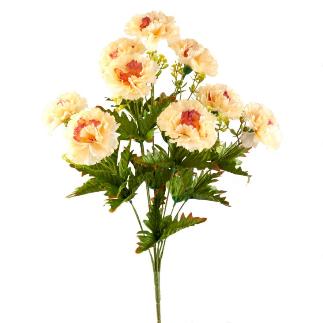 RAMO CLAVELES 9 TALLOS 46 CM COLOR OTOÑO CORAL