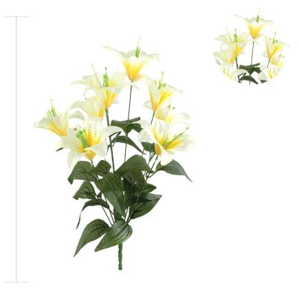 RAMO LILIUM 9 TALLOS 51 CM NARANJA