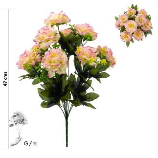 RAMO 9 PEONIA 47 CM ROSA CLARO