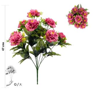RAMO 9 PEONIA 47 CM FUCSIA