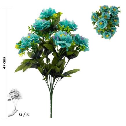 RAMO 9 PEONIA 47 CM AZUL