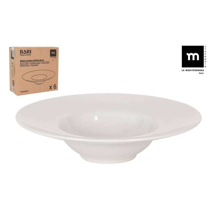 PLATO PASTA RISOTTO 28CM BARI IVORY BRILLO        