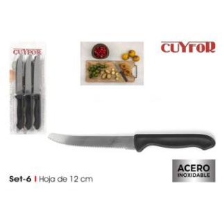 SET 6 CUCHILLOS SIERRA 12 CM CUYFOR
