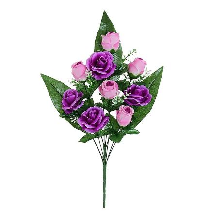 CONJUNTO ROSAS MIX X9-53 CM VIOLETA