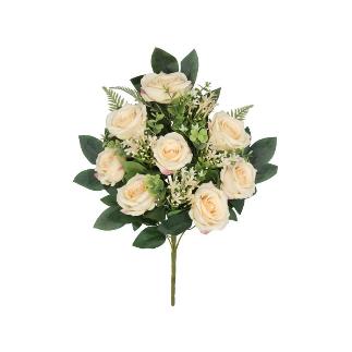 CONJUNTO ROSAS MED X12-56 CM CREMA
