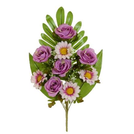 CONJUNTO ROSAS-DAISY (A) X9-51 CM VIOLETA