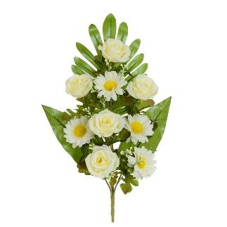 CONJUNTO ROSAS-DAISY (A) X9-51 CM CREMA