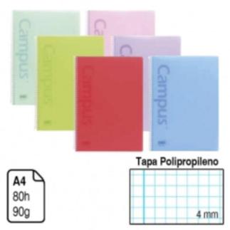 BLOC A-4 P.P CN 4X4 PASTEL 80H CAMPUS 90 GR