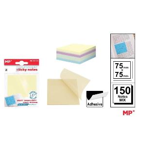 NOTAS ADH. TRANSPARENTES 75X75 MM 150H