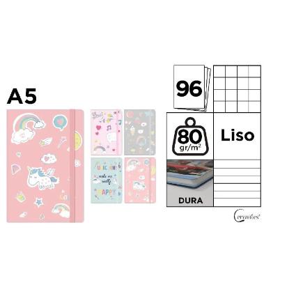 CUADERNO DE NOTAS TAPA FORRADA A5