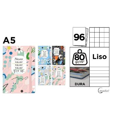 CUADERNO DE NOTAS TAPA FORRADA A5