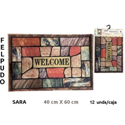 FELPUDO C/SOPORTE PVC 40X60 CM SARA Nº 1
