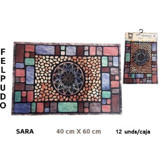 FELPUDO C/SOPORTE PVC 40X60 CM SARA Nº2