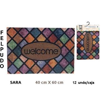 FELPUDO C/SOPORTE PVC 40X60 CM SARA Nº 3