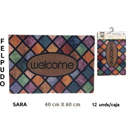 FELPUDO C/SOPORTE PVC 40X60 CM SARA Nº 3