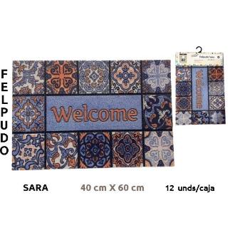 FELPUDO C/SOPORTE PVC 40X60 CM SARA Nº 4