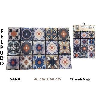 FELPUDO C/SOPORTE PVC 40X60 CM SARA Nº 5