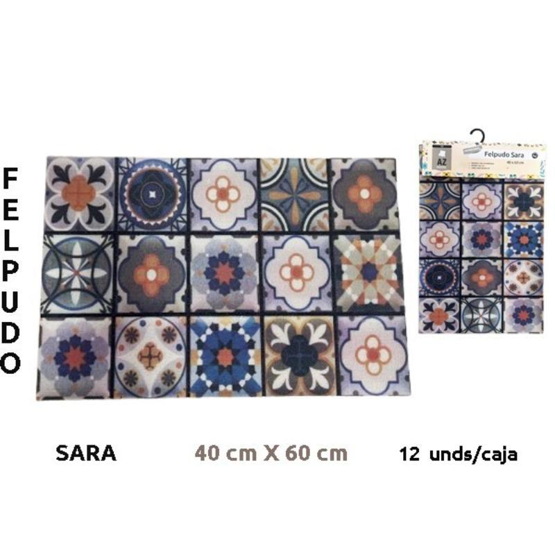 FELPUDO C/SOPORTE PVC 40X60 CM SARA Nº 5