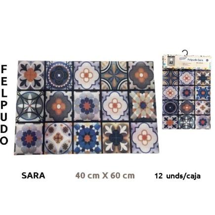 FELPUDO C/SOPORTE PVC 40X60 CM SARA Nº 5