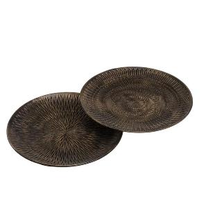 PLATO DECORATIVO 2/M ORO ENVEJECIDO 40X40X3 CM