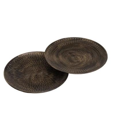 PLATO DECORATIVO 2/M ORO ENVEJECIDO 40X40X3 CM