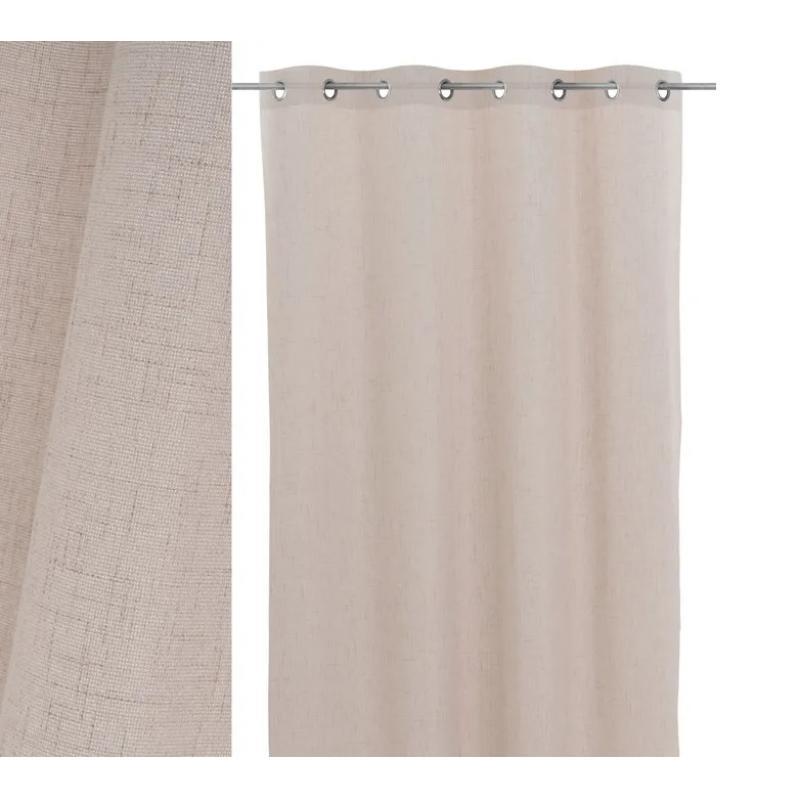 CORTINA FAUX COTTON TEÑIDO NATURAL BEIGE 140X260 CM