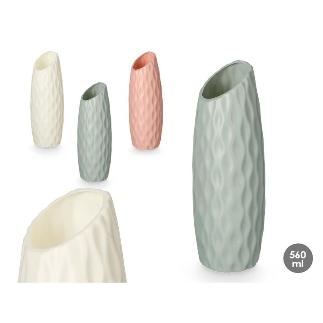 JARRON CONICO PUNTOS CORTE PLAST SURT 3 COL 20.5 CM