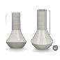 JARRON CONICO 29 CM GRIS