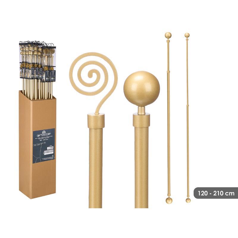 BARRA CORTINA SURT 2 160-320 CM DORADO