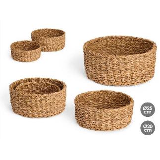 SET 2 CESTOS REDONDOS 25 CM DIAM
