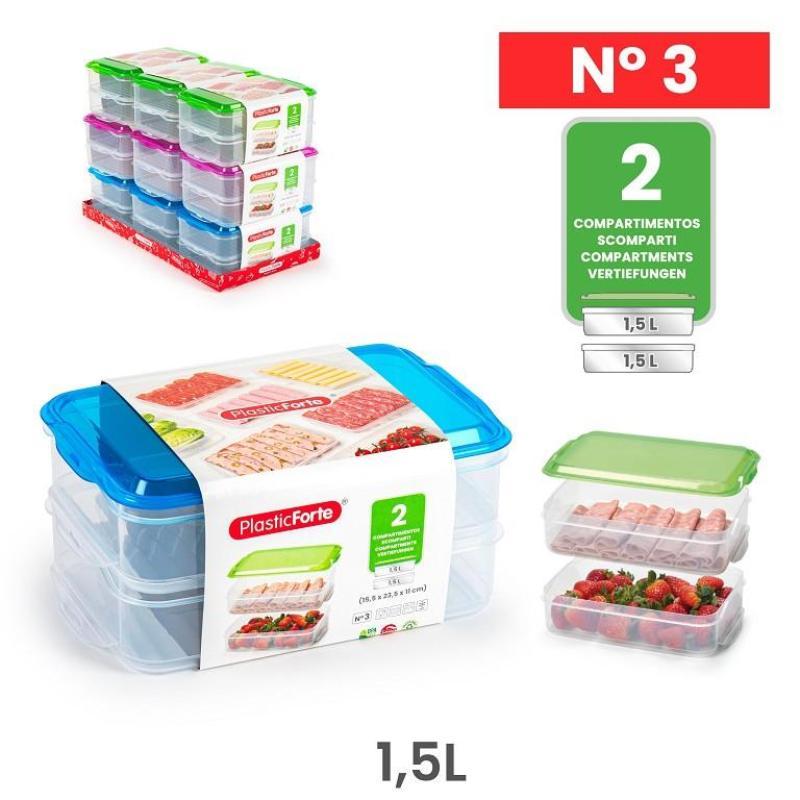 FIAMBRERA APILABLE Nº 3 (2X1.5 L ) SURT TRANSLUCIDO