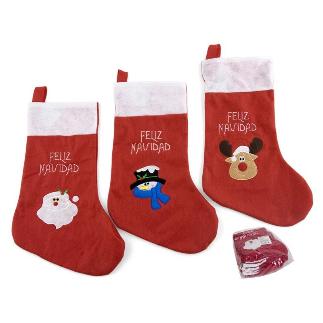 CALCETIN FELIZ NAVIDAD 48 CM SURTD