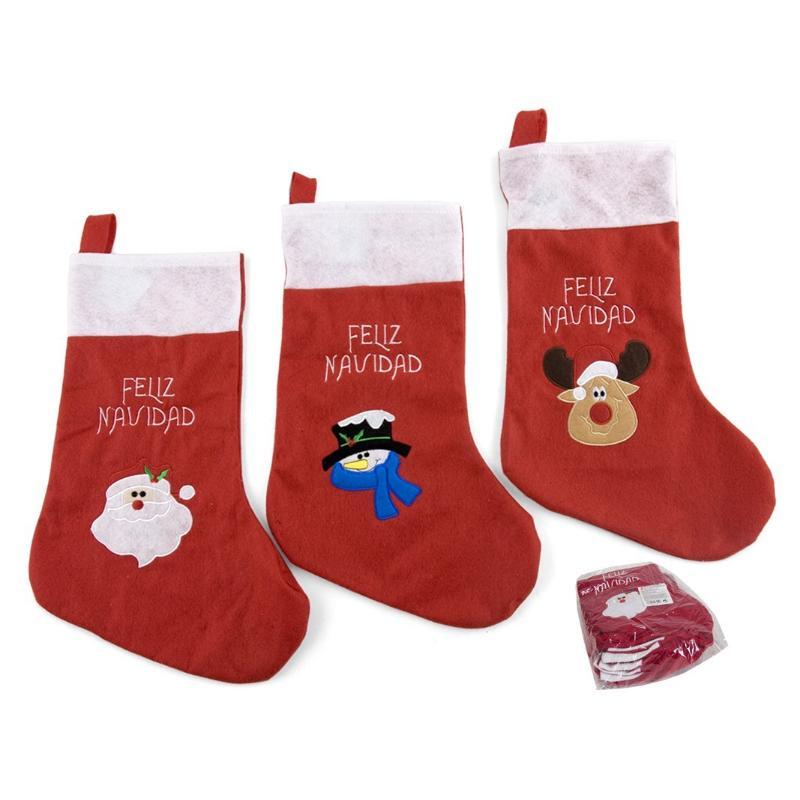 CALCETIN FELIZ NAVIDAD 48 CM SURTD