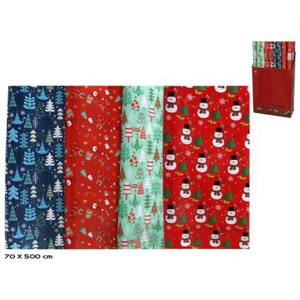 PAPEL REGALO NAVIDAD 70X500 CM 4 STD