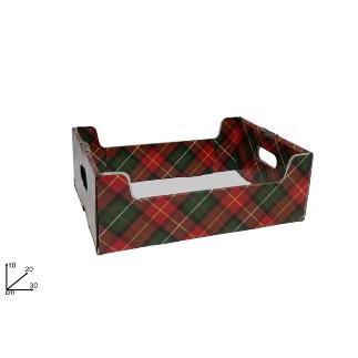 CAJA CARTON DECO ESCOCESA 30X20X10 CM