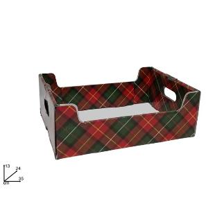 CAJA CARTON DECO ESCOCESA 35X24X13 CM