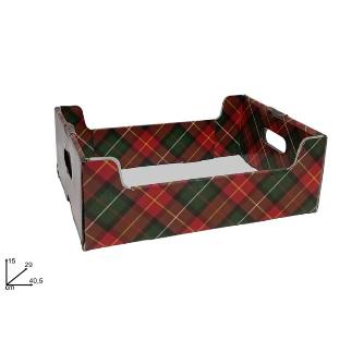 CAJA CARTON DECO ESCOCESA 40.5X29X15 CM