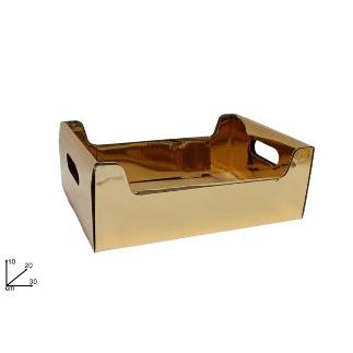 CAJA CARTON ORO METALIZADO 30X20X10 CM