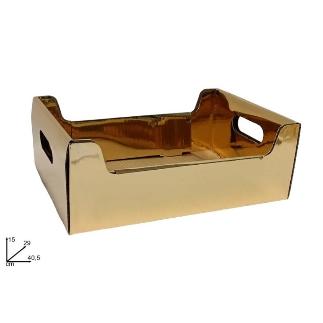 CAJA CARTON ORO METALIZADA 40.5X29X15 CM