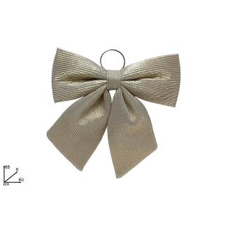 LAZO 60 CM TELA RAYAS BEIGE
