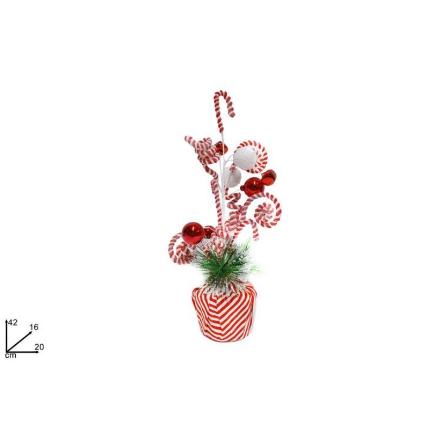 MACETA DULCE CON BOLAS 42 CM