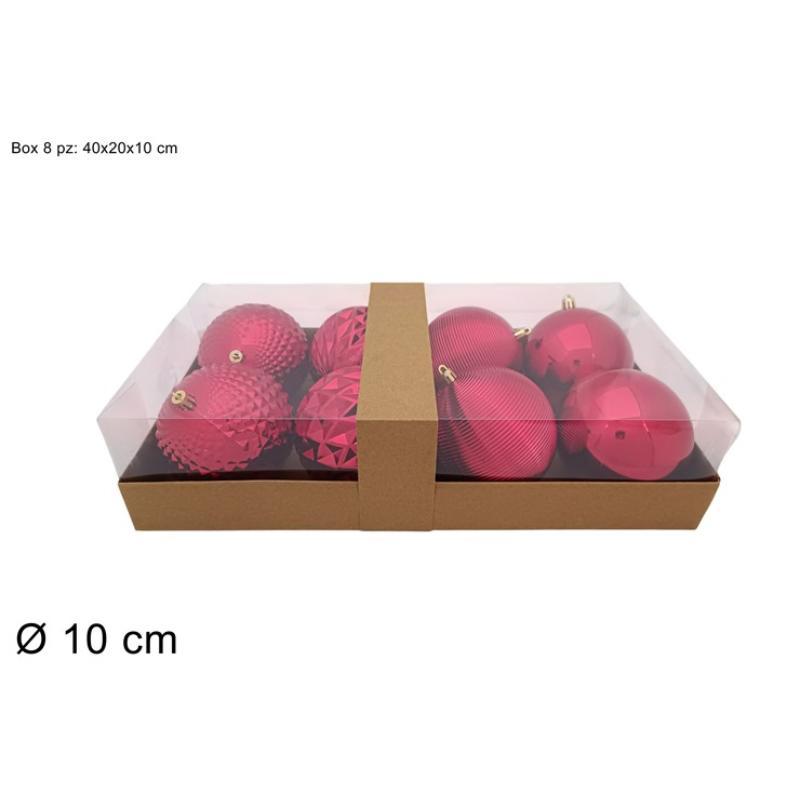 BOLA 8 PZ 10 CM ROJO