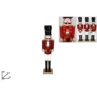 SOLDADO CASCANUECES 38 CM ROJO CON INSTRUMENTO MUSICAL 3 SURT