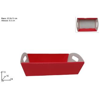 CESTA PEQUEÑA CARTON ROJO