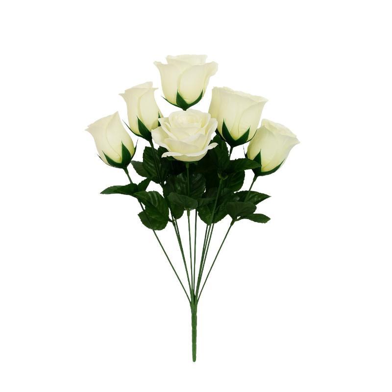 RAMO ROSAS/CAPULLOS X10 46 CM CREMA