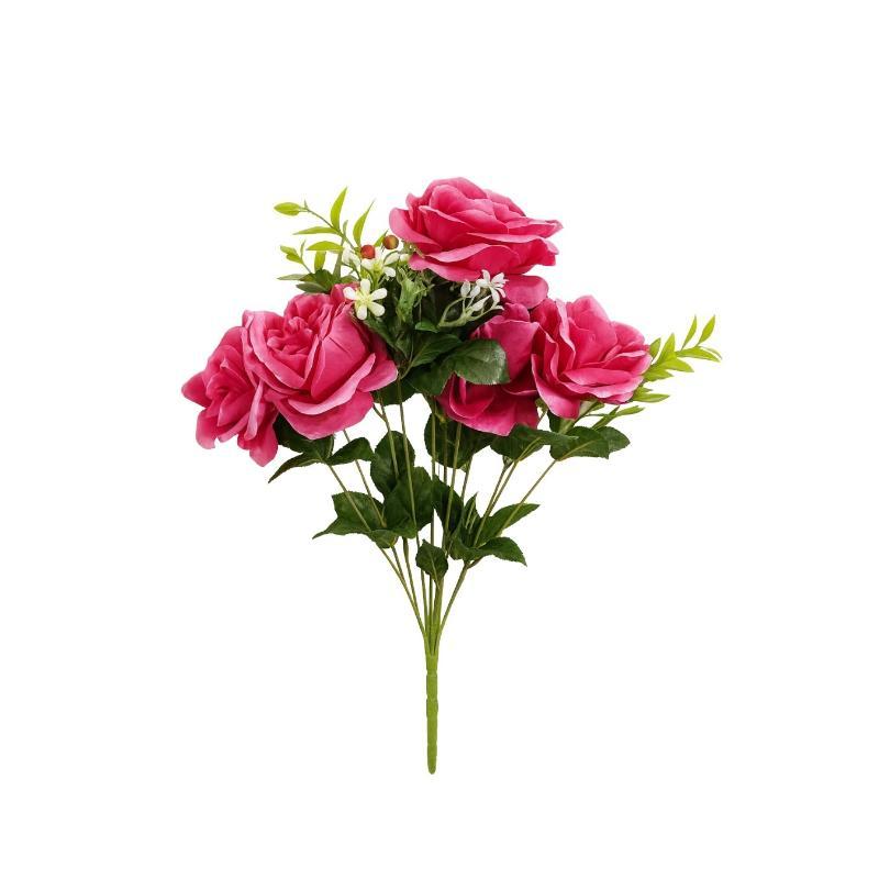 RAMO PEONIA GIGANTE X9 46 CM FUXIA